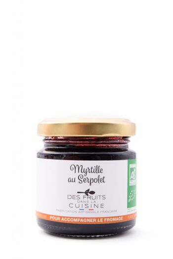 Des Fruits dans la Cuisine BIO Myrtille au serpolet 110g, pour accompagner les fromages type Comté 1