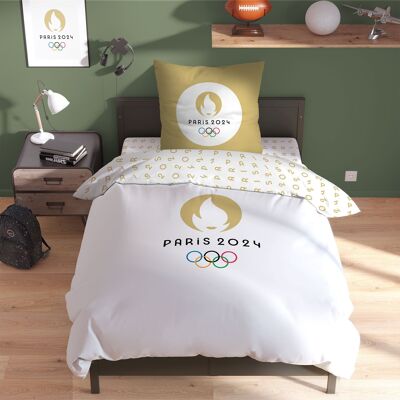 Bedding set Olympic Games Paris 2024 Mascot OLY Logo