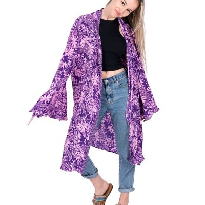 Kimono de Verano Midi Violeta