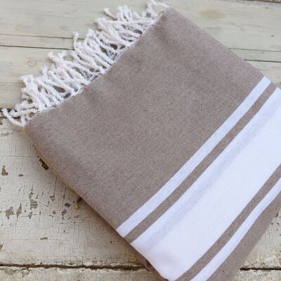 Fouta toalla playa 2x2 XL Marrón