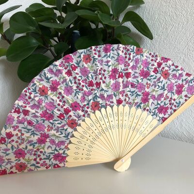 Fabric and bamboo fan