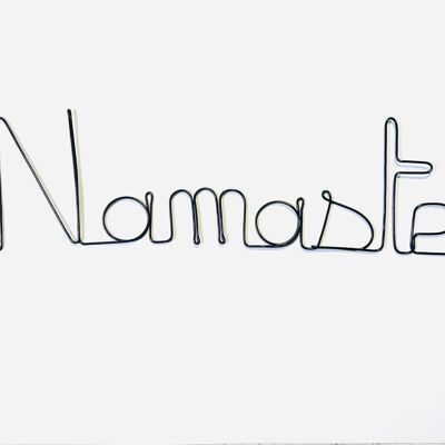 Yoga Wall Decoration in wire "Namaste" to pin - Wall Jewelry