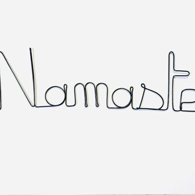 Decoración de pared de yoga en alambre "Namaste" para fijar - Joyería de pared