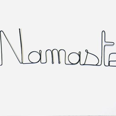 „Namaste“ Yoga-Wanddekoration aus Draht