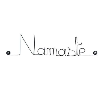 Yoga Wall Decoration in wire "Namaste" to pin - Wall Jewelry