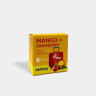 Velvety Travel Solid Shampoo Mango + Cranberry 20g
