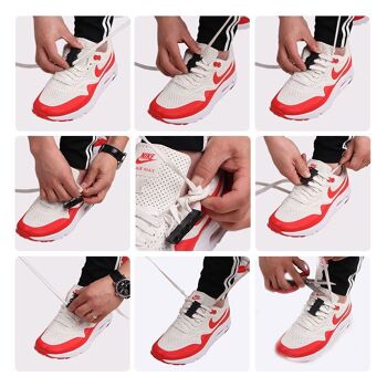 Laçage facile par fermoir magnétique pour chaussure à  lacets 3