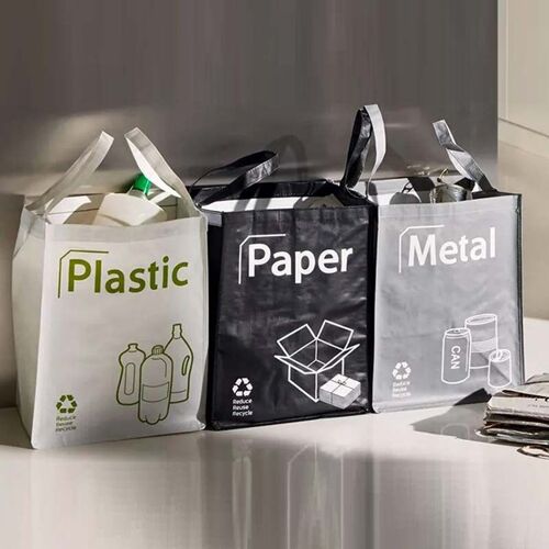 Lot de 3 Sacs de Recyclage Ecologique Capacité 50 Litres - RECYCLING BAGS