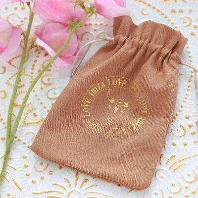 Gift bag linen beige