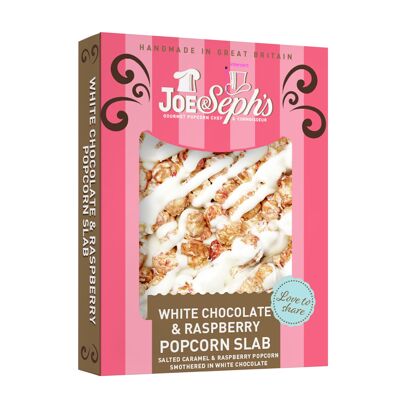 White Chocolate & Raspberry Popcorn Slab 115g (x14)