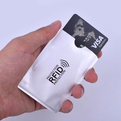 Custodia protettiva anti-RFID per carte bancarie e altro