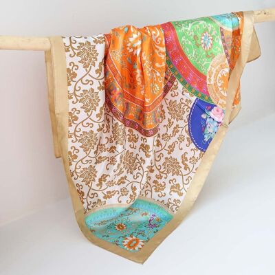 Satin bandana scarf baroque sun