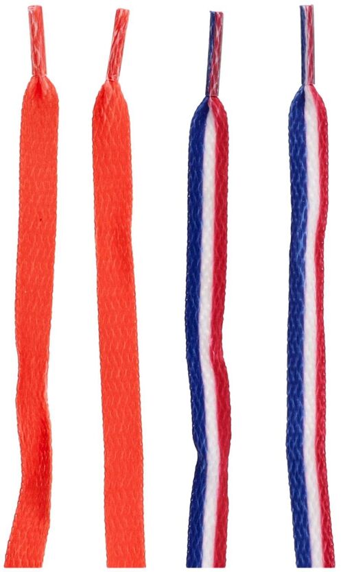 Shoelaces - Orange/RedWhiteBlue - 2 sets - 91 cm