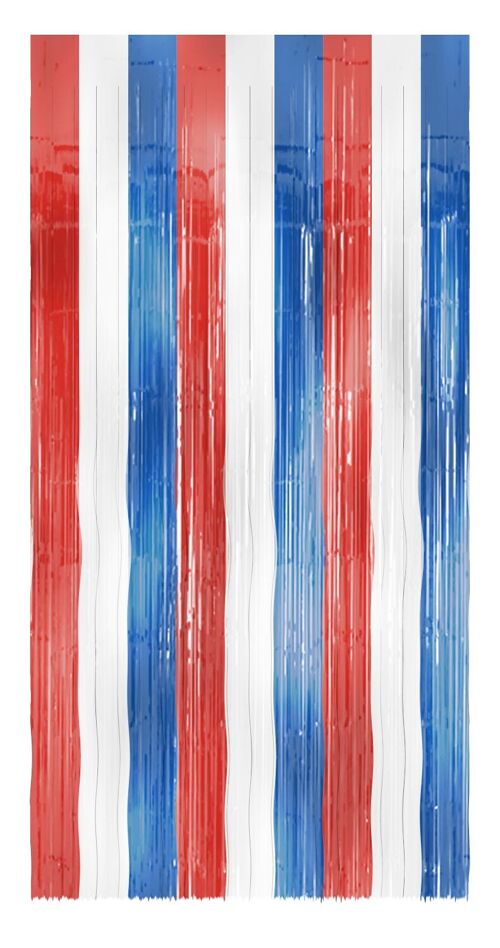 Door curtain - RedWhiteBlue - Foil - 2 x 1 meter