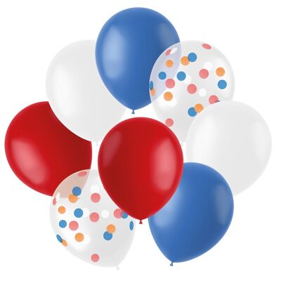 Latex balloons - RedWhiteBlue - 30 cm - 8 pieces