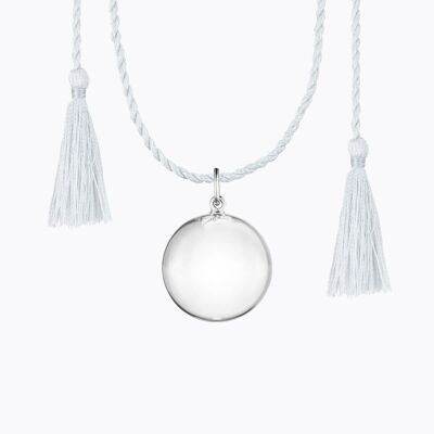 JOY - Silver with Light Gray Silk Cord