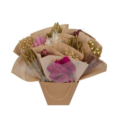 Dried Flowers Mono Mix - Pink Gold
