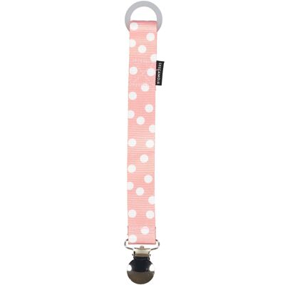 Attache-tétine Pois rose Taille unique