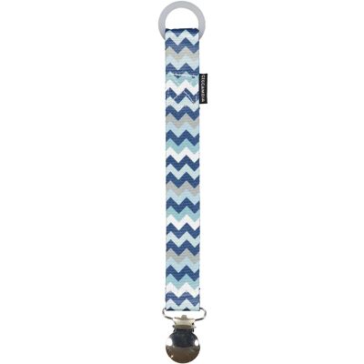 Pacifier Holder Navy zig zag One Size