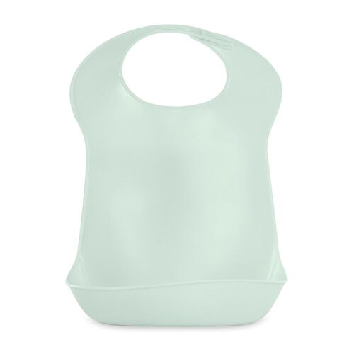 Miniland Dolce Mint soft bib with crumb catcher pocket. Manufactured in Spain with high quality materials and designed for all children.