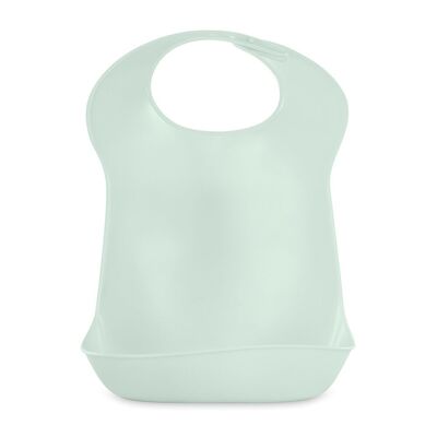 Miniland Dolce Mint soft bib with crumb catcher pocket. Manufactured in Spain with high quality materials and designed for all children.