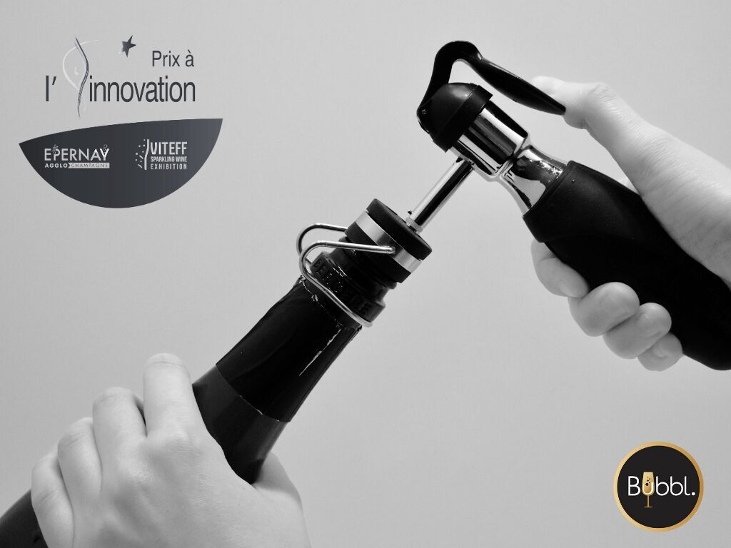 Set 2 bouchons "Smart Cap" - conservation du Champagne système Bubbl.