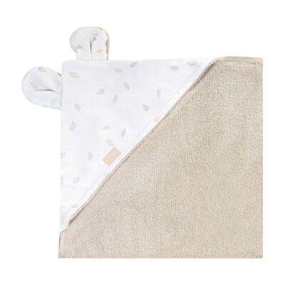 BABY bath towel with hood in bamboo sponge
