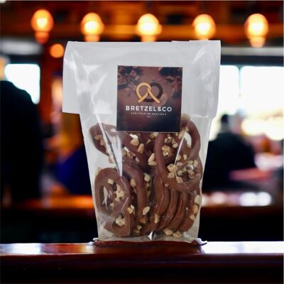 milk chocolate pretzel - peanut pieces