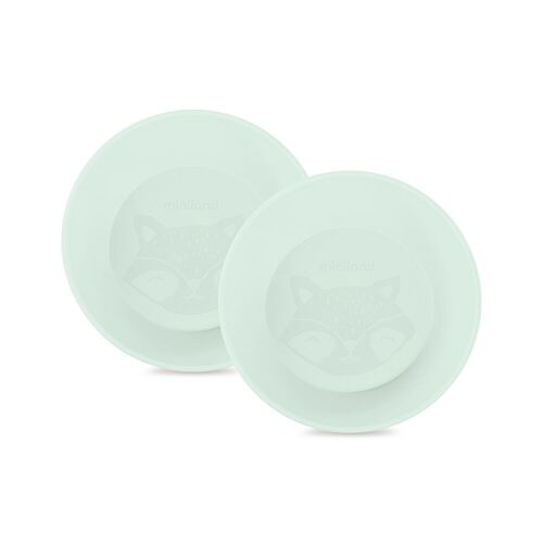 Miniland Dolce Mint Set of bowls. Circular tableware including 2 bowls. Manufactured in Spain with high quality materials and designed for all children.