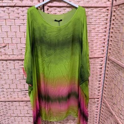 Long Multicolor Silk Blouse for Women with Great Quality