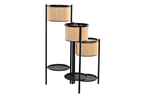 MACETERO BAMBU METAL 40X40X70,5 NATURAL MC203337