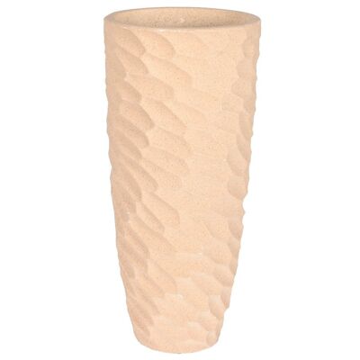 FIBERGLAS-BLUMENTOPF 40,5X40,5X91 RAUBEIGE MC209814