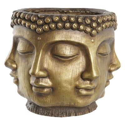 FIORIERA MAGNESIA 30X34X30 BUDDHA INVECCHIATO DORATO MC203222