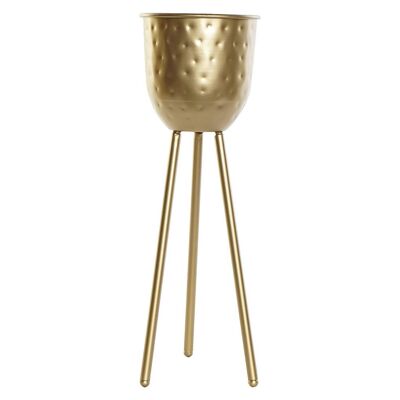 METAL PLANTER 20X18,5X44 GOLDEN LD191315