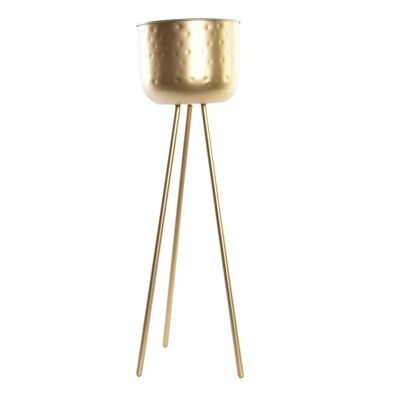 METAL PLANTER 29X24,5X64 GOLDEN LD191316