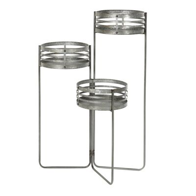 JARDINIÈRE FER METAL 47X35X72 GRIS MC192746