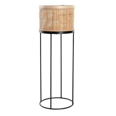 FIORIERA IN METALLO RATTAN 20X20X58,5 NATURALE MC203586