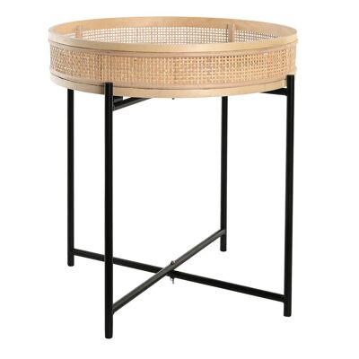 METAL RATTAN PLANTER 43X43X46 NATURAL MC203587