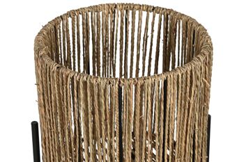 POT DE FLEUR SET 2 FIBRE MÉTAL 23X23X76,5 NATUREL MC213033 2