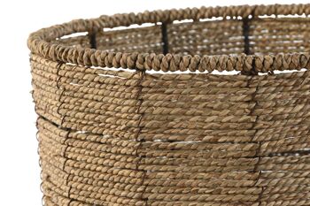 POT DE FLEUR SET 3 FIBRE 31X31X24 BRUN NATUREL MC209455 3