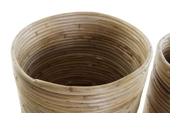 JARDINIÈRE SET 3 ROTIN 31X31X30,5 MARRON NATUREL MC185335 3