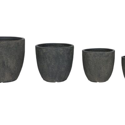 VASO DA FIORE SET 4 FIBRA DI VETRO 44,5X44,5X41 MC211178