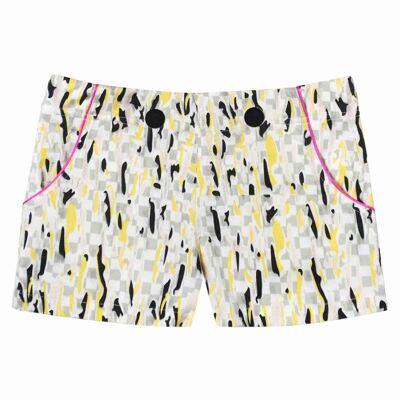 Pantalones cortos de verano para niña | algodón gráfico amarillo | ANGIE