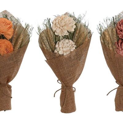 BOUQUET DE FLEURS SÉCHÉES EN JUTE 20X8X35 3 ASSORT. JA211959