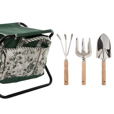 UTENSILIOS SET 8 ALUMINIO 45X45X45 CON TABURETE JA211417