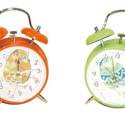 METALLIC TABLE ALARM  CLOCK ALARM IN 2 DESIGNS NN-111