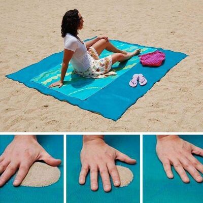 SAND FREE MAT: Anti-Sand Sheet Beach Towel with Hook - 150 x 200 cm