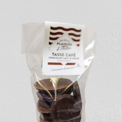 sachet tasse (chocolat lait et noir) 80g