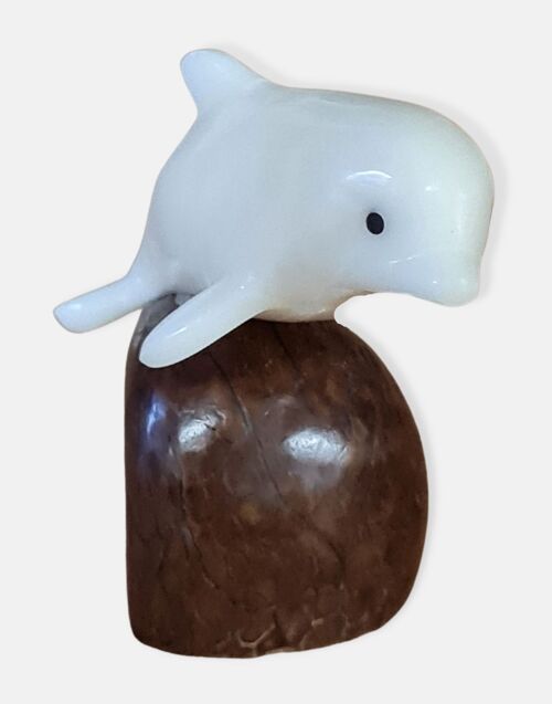 Little Tagua Dolphin Figurine