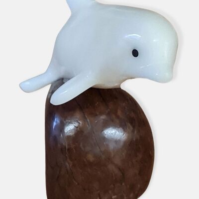 Little Tagua Dolphin Figurine